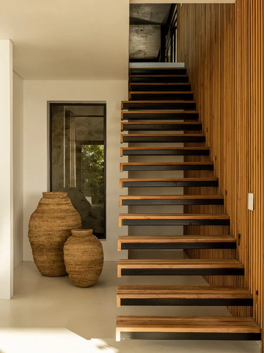 The stair, oak and steel