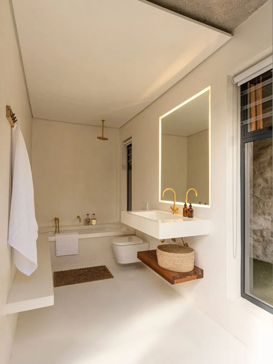The master bathroom