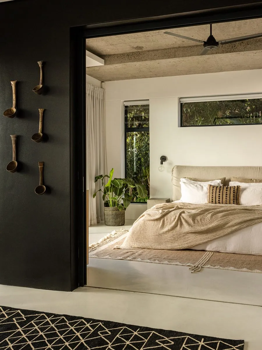 The downstairs guest room